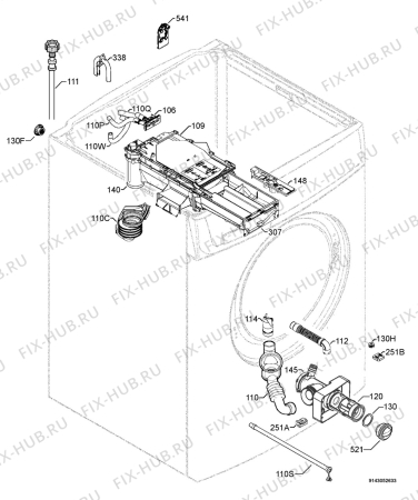 Взрыв-схема стиральной машины Privileg 00552130_21357 - Схема узла Hydraulic System 272